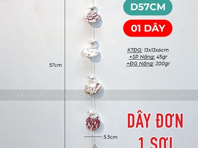 Chuông gió dây treo vỏ sò ốc đơn giản [Tự nhiên - không mùi] CHUONGGIO-02